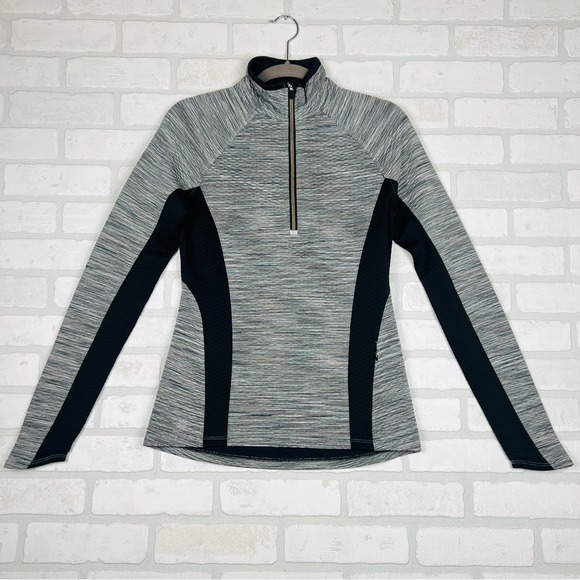 ATHLETA SNOWSCAPE HALF ZIP JACKET ATHLETIC SWEATSHIRT, Size Small EUC Quilted - Picture 2 of 15